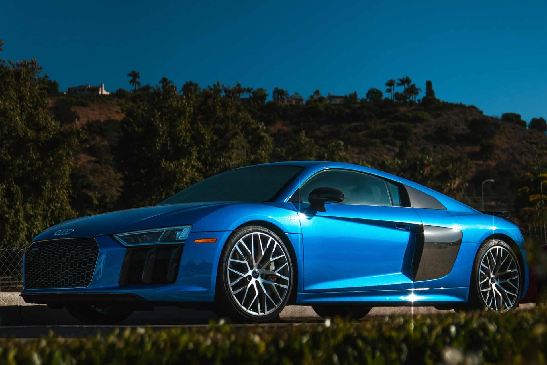 Audi R8 Import bleu métallisé