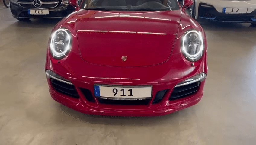 Porsche 911 type 991.1 4GTS TARGA Rouge indien Import Allemagne