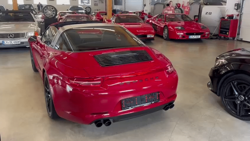 Porsche 911 type 991.1 4GTS TARGA Rouge indien Import Allemagne