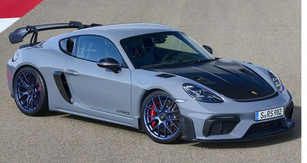 Porche Cayman 718 GT4 RS grise et noir en Importation Mandataire Allemagne - Jantes noires vernies - sublime