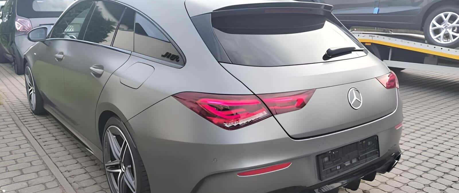 Importation Allemagne Mercedes CLA 45 S AMG Shooting Brake gris mat