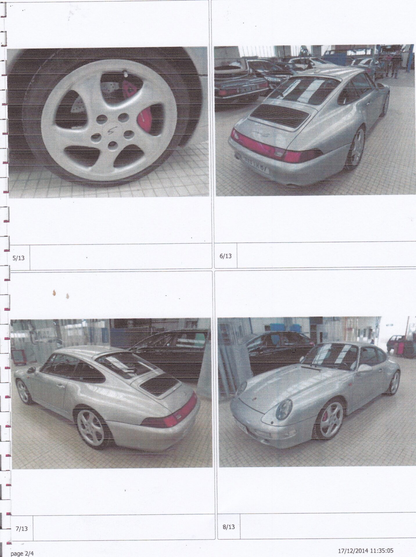 Porsche 911 993 Carrera 4S Importation grise intérieur noir parfait état