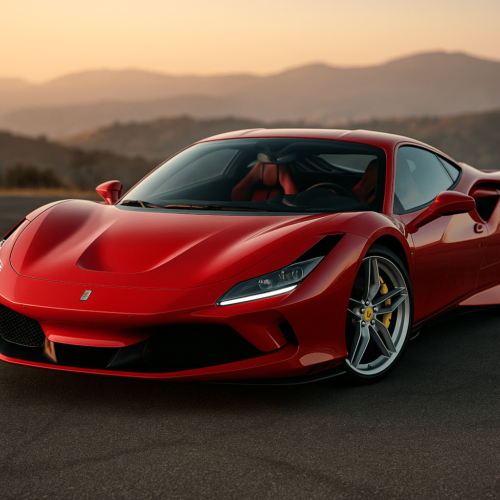 Ferrari rouge vif IA