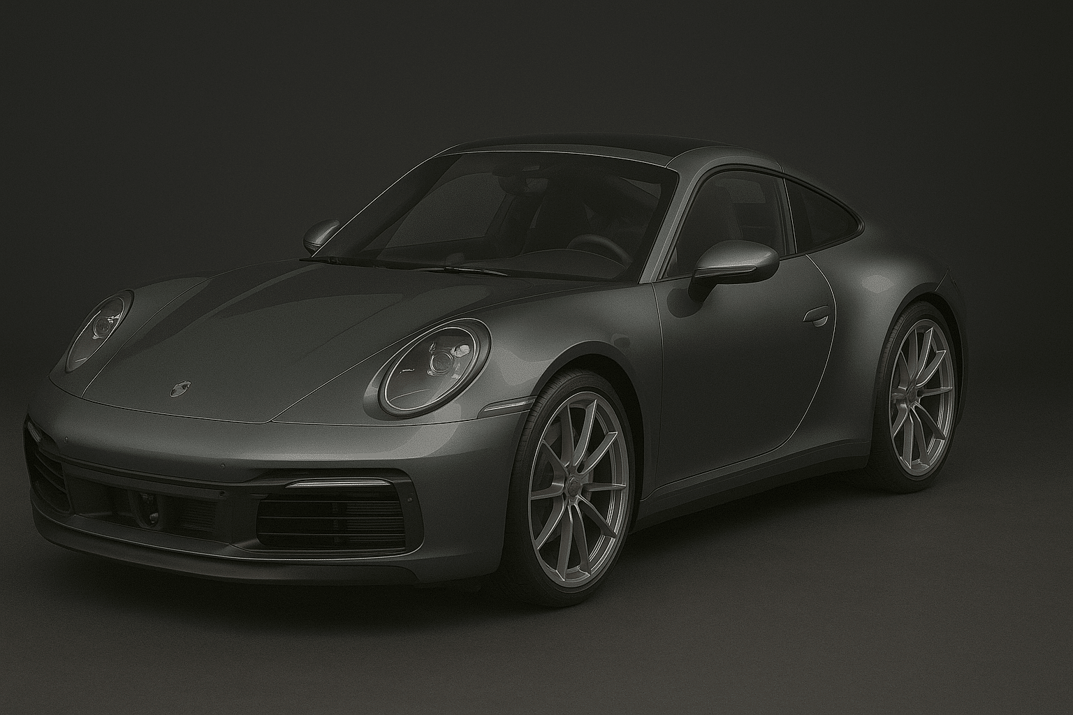 Porsche 911 992 coupé grise