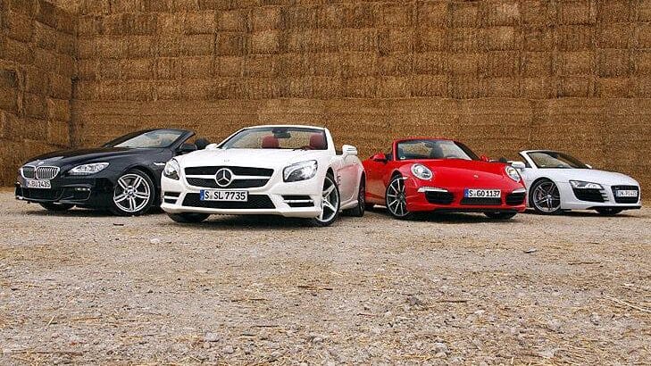 Photos des 4 modèles de marques Porsche Audi BMW Mercedes - Importation voitures Allemagne