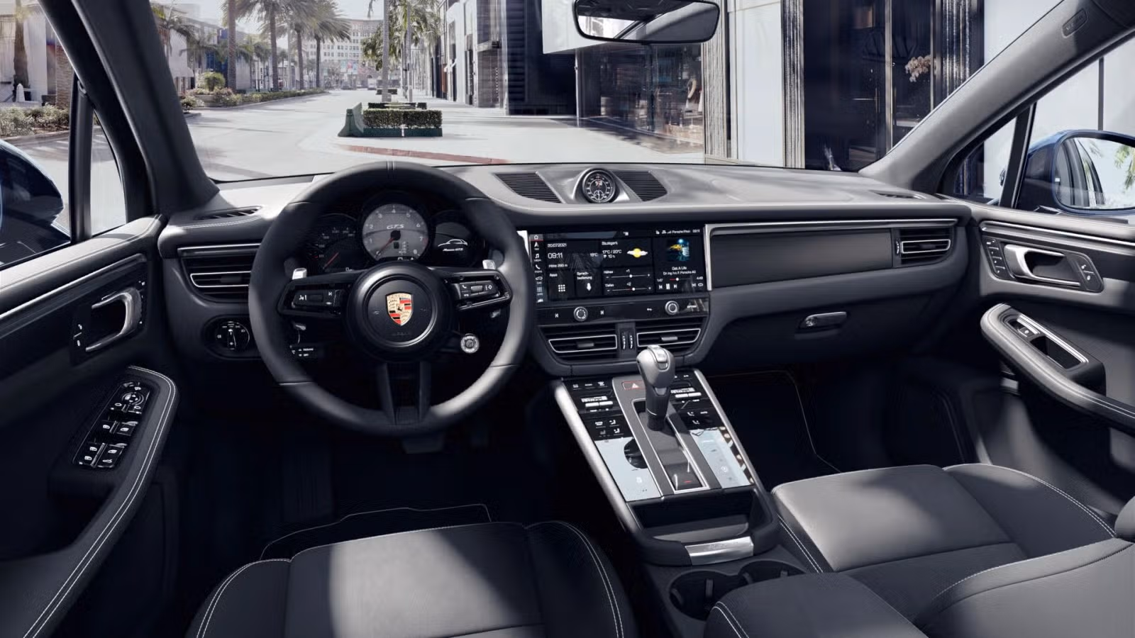 Porsche Macan GTS 2022 bleu nuit intérieur Alcantara