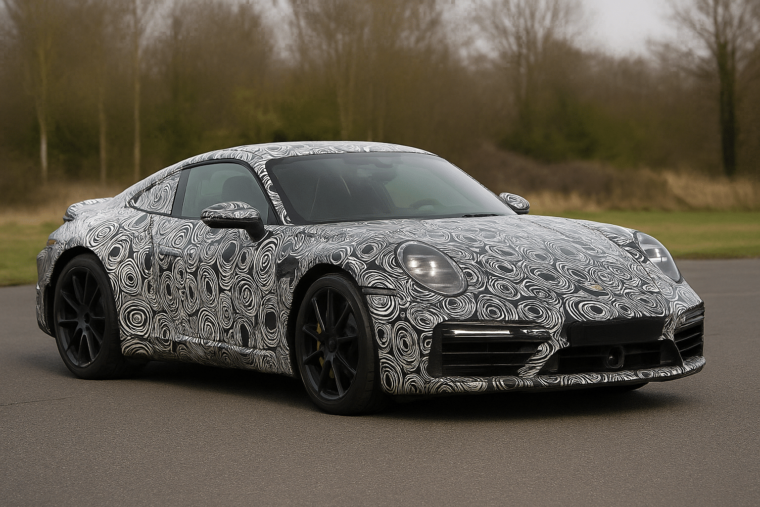 Simulation IA Nouvelle Porsche 911 2028 type 994 Allemagne