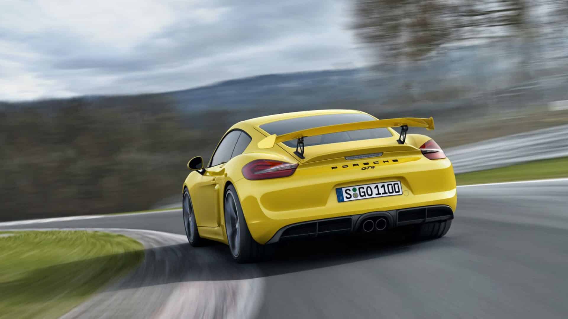 Porsche Cayman GT4 Import jaune