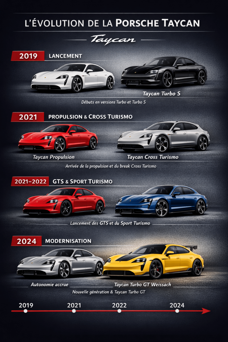 Gamme Porsche Taycan 2026 IA