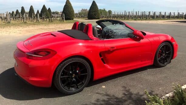 Porsche Boxster 981 S 315ch couleur rouge indien Import
