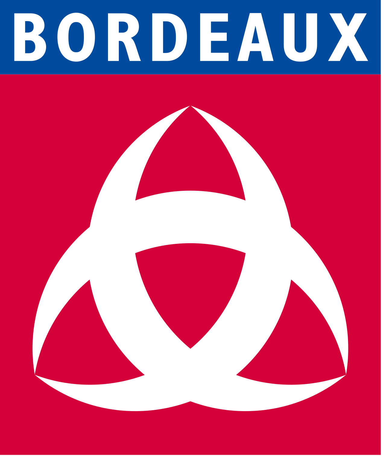 Logo ville de Bordeaux blanc rouge bleu